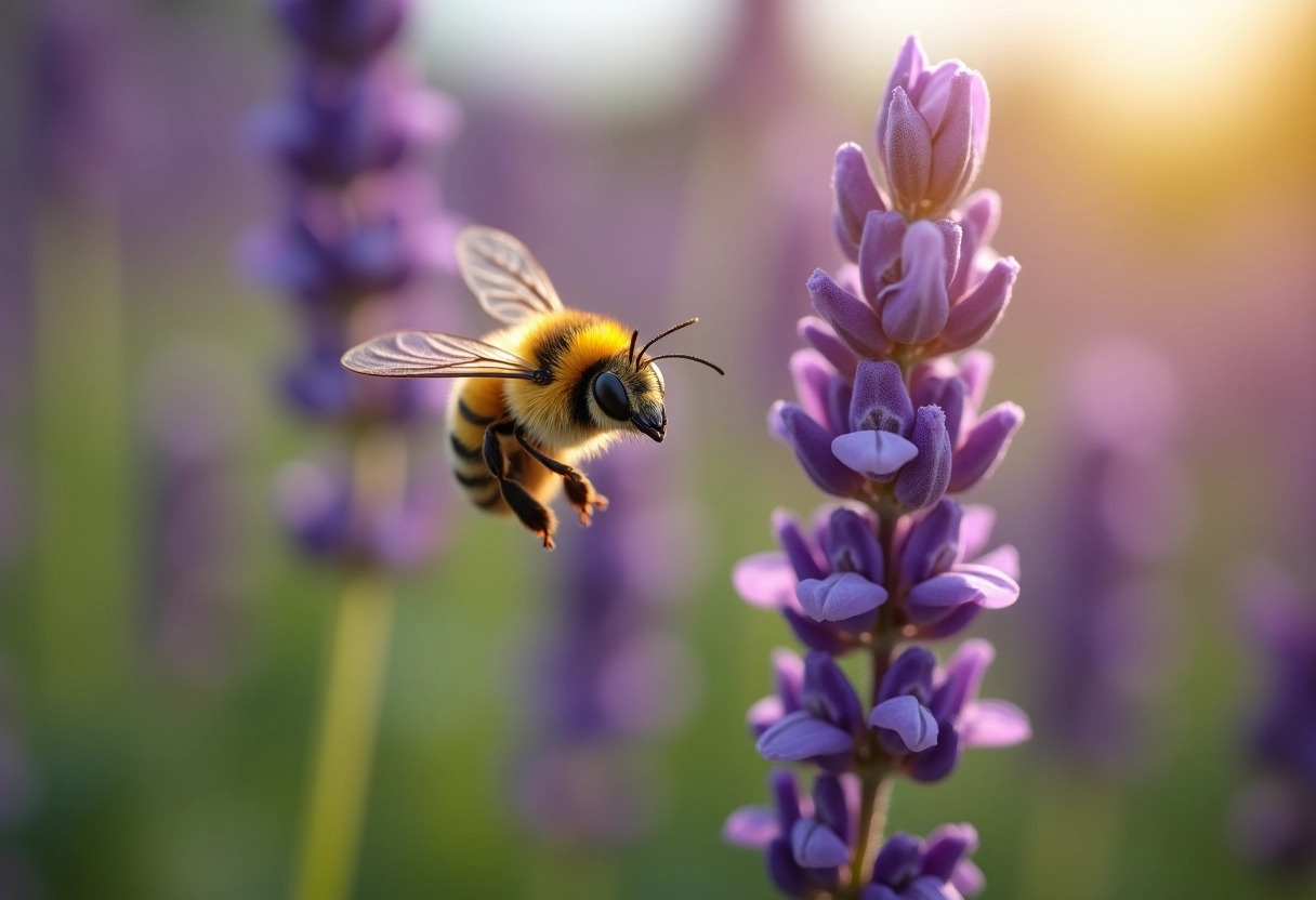 fleurs abeilles