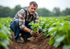 Booster de racines : comprendre son action et ses bienfaits en agriculture Agronome examinant des racines dans un champ vert