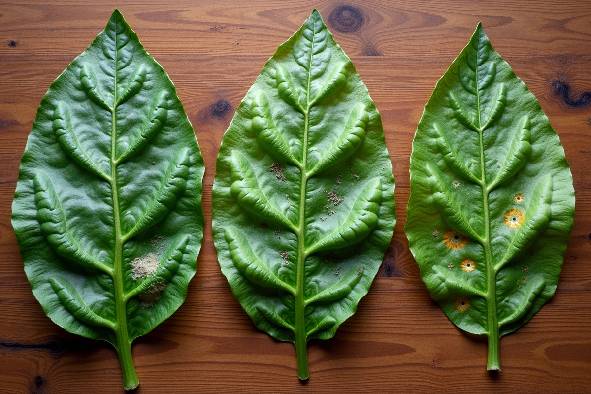 Comparaison de feuilles de tomates malades présentant différentes maladies fongiques et virales identifiables