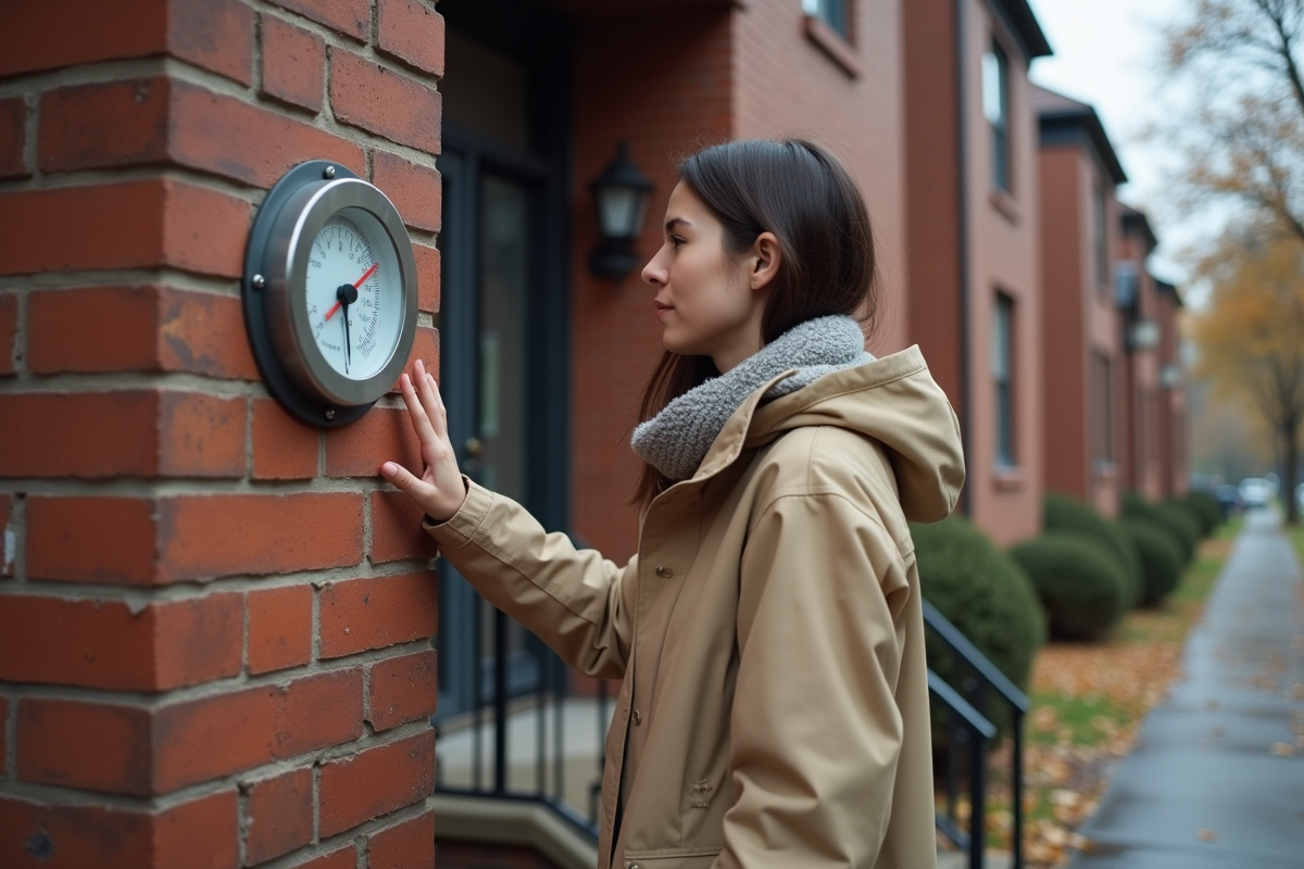 Jeune femme vérifiant la lecture d