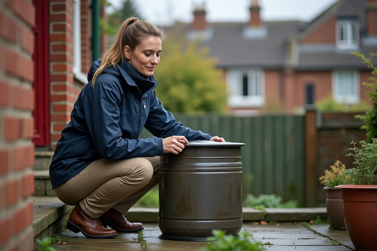 Femme vérifiant le couvercle d