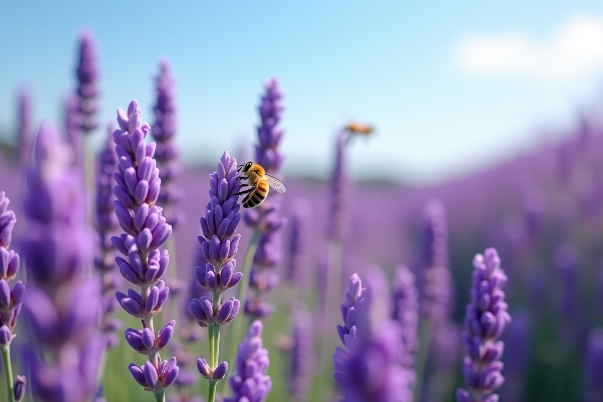 lavande abeilles