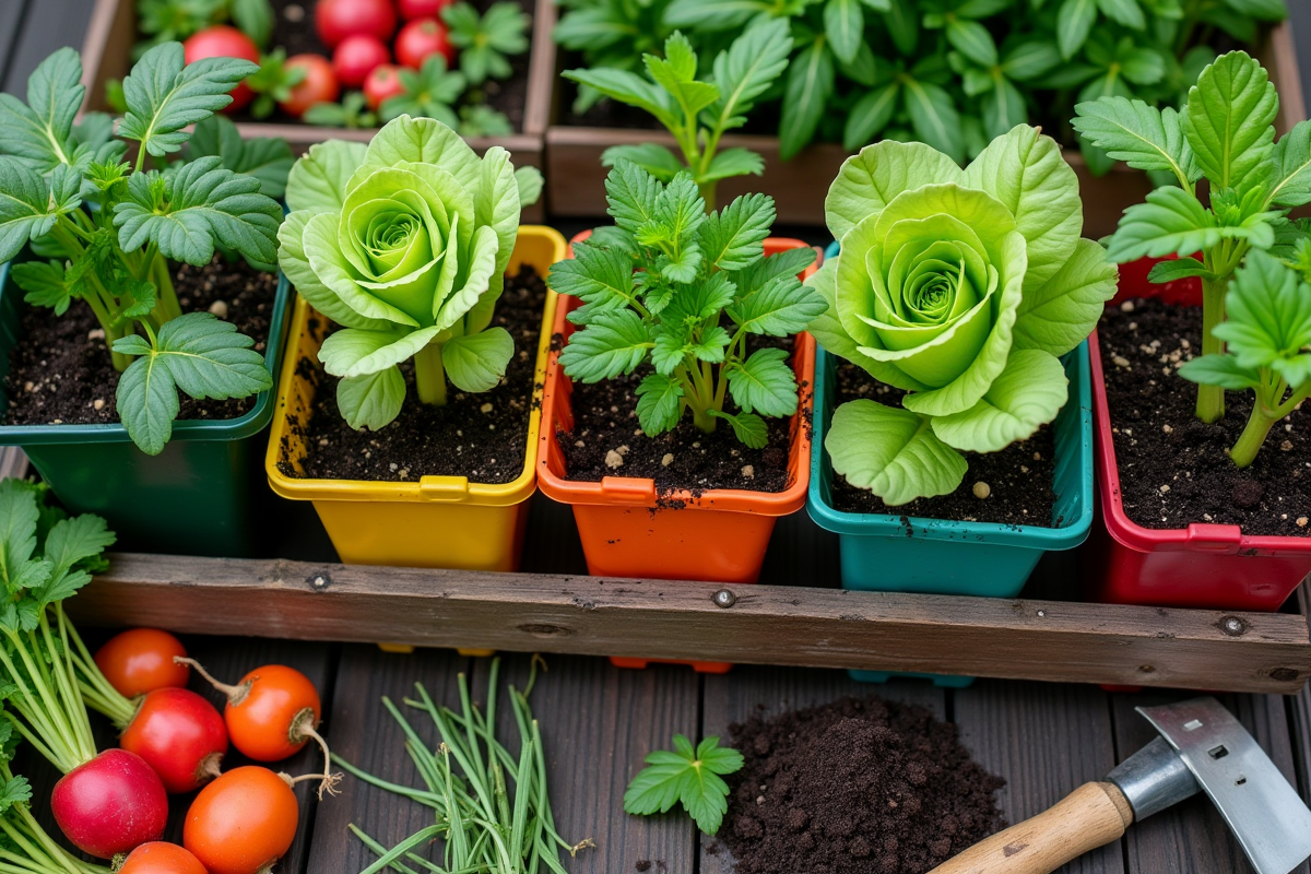 pots de légumes