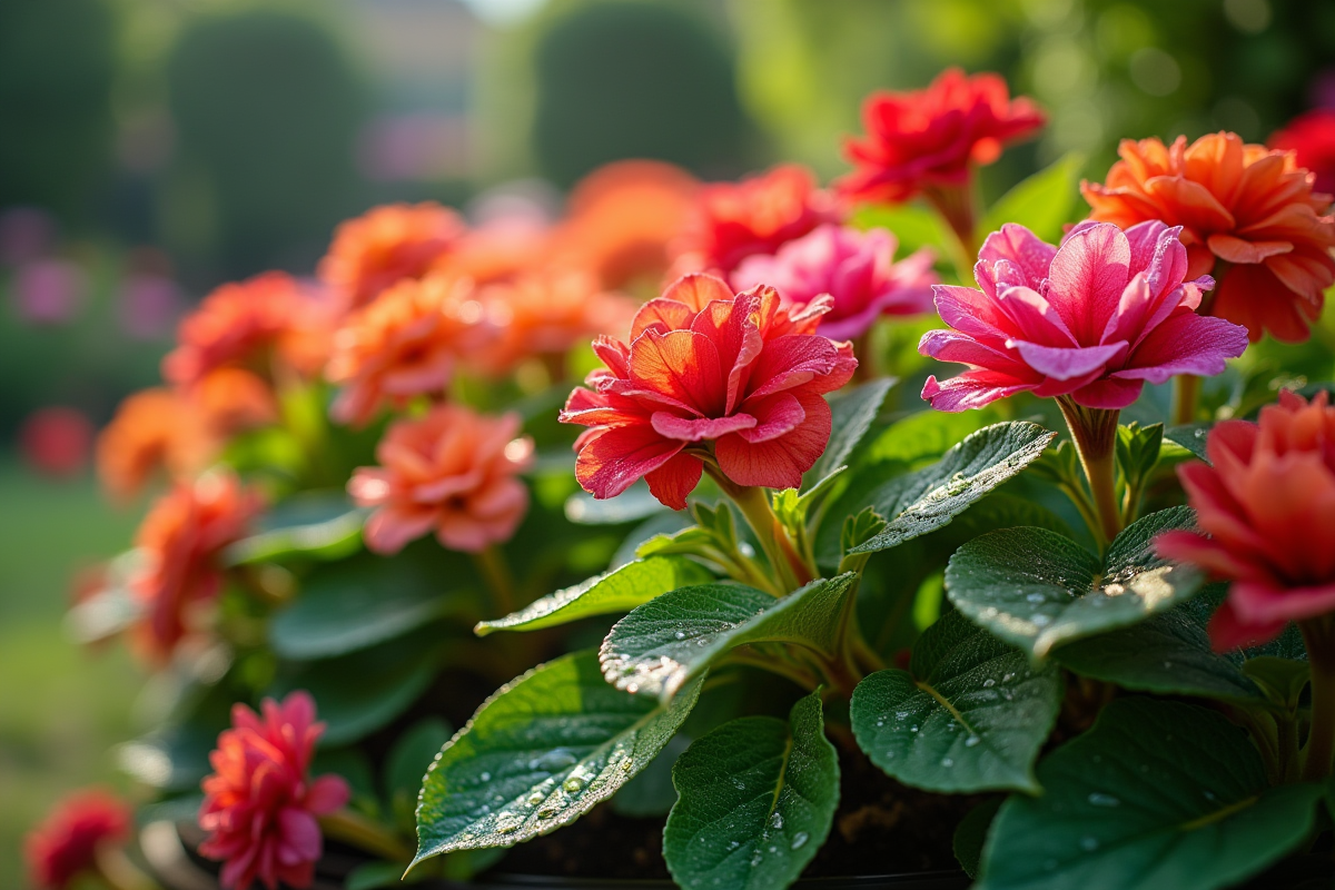 fleurs colorées