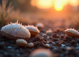 Graines : poussent-elles après avoir gelé ? Conseils pratiques Graines gelées sur sol riche au lever du soleil