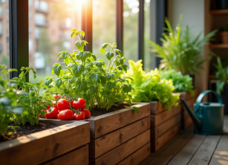 Potager chez soi : cultiver ses légumes facilement à la maison ! Petit jardin en balcon urbain avec légumes en pot soleil